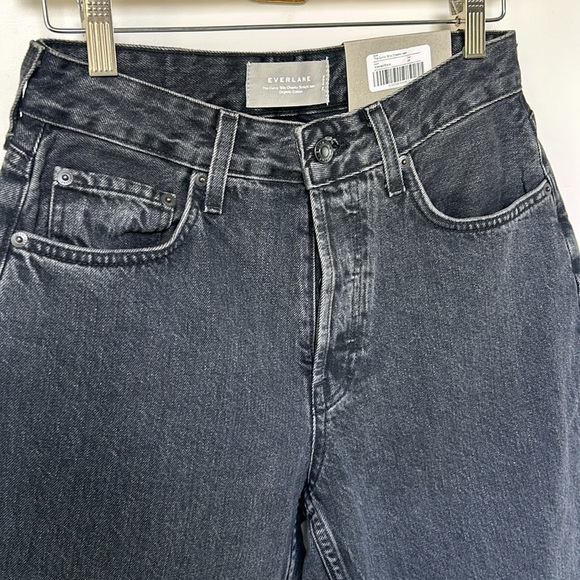 EVERLANE The Curvy 90’s Cheeky Straight Jean in Washed Black 28 Ankle BRAND NEW - Picture 3 of 9